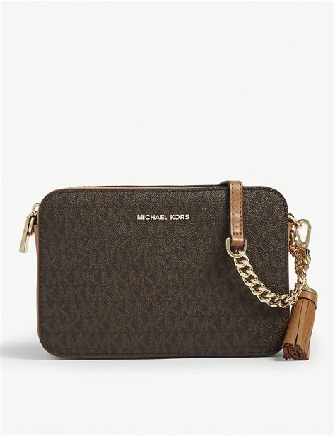 michael kors ginny purse luggage|Michael Kors Ginny Crossbody Bag .